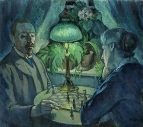 Jouer aux échecs, 1925